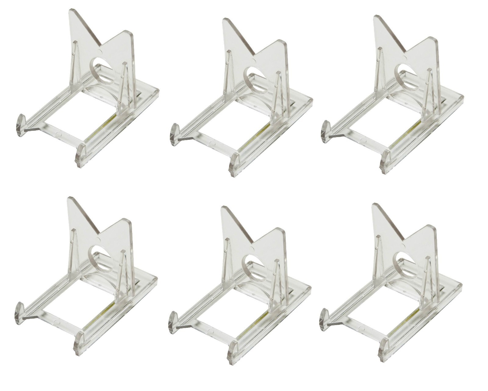 (6-Pack) CSP 2-Piece Trading Card Stands – Dynamic Adjustable Display Stand