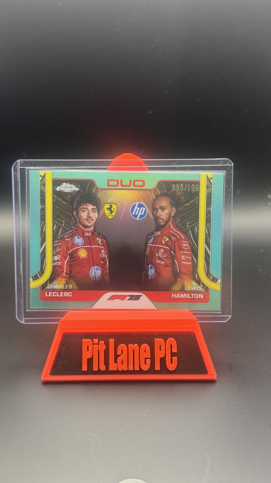 2025 Topps Chrome Formula 1 #165 Lewis Hamilton Duo Aqua Refractor /199