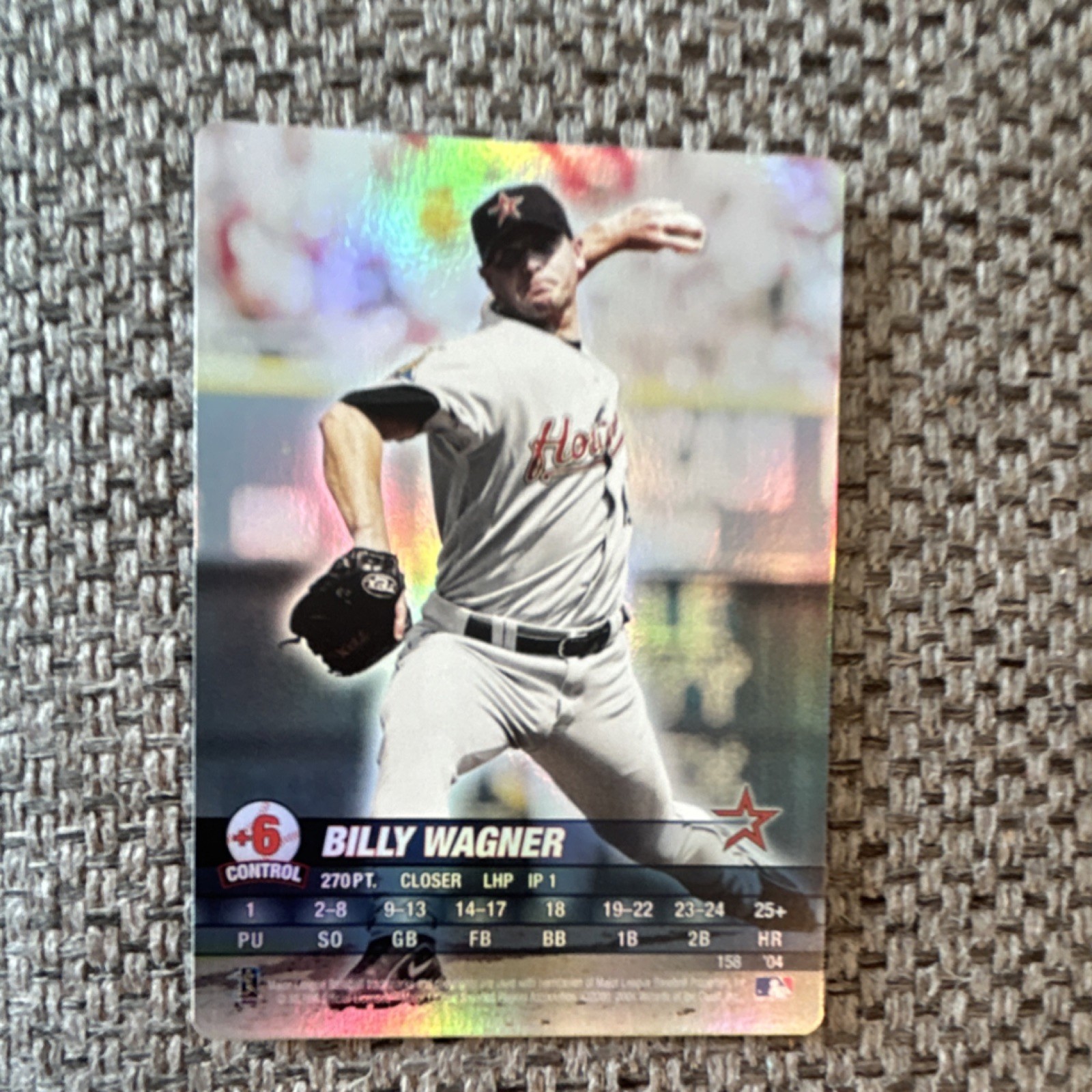 Wizards of the Coast 2004 MLB Showdown Billy Wagner #158 Hologram Astros