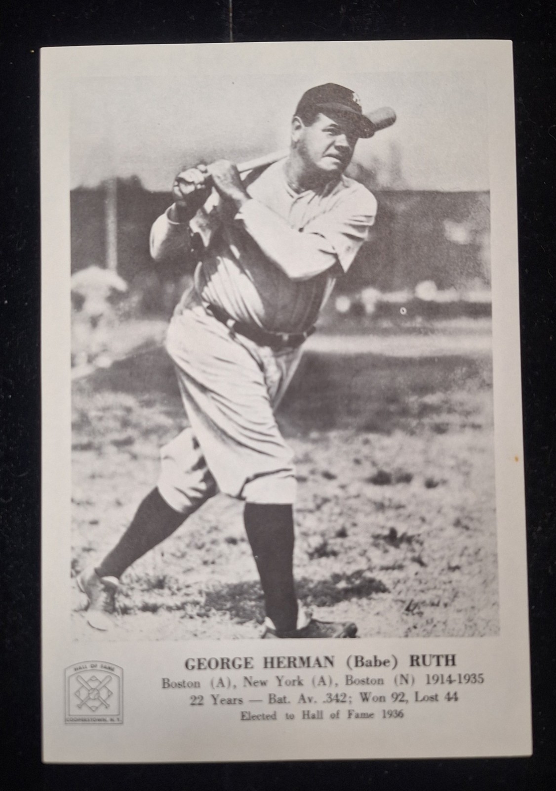 1963 Danny Goodman HALL OF FAME 24 PHOTOS Picture Pack & Envelope RUTH, GEHRIG +