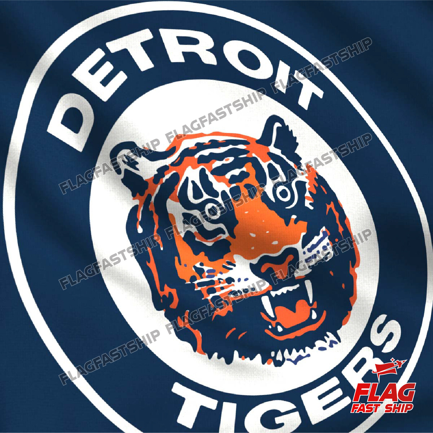 Detroit Tigers 3×5 FT Banner Logo Grommets Cave Man Fast FREE Shipping US Seller