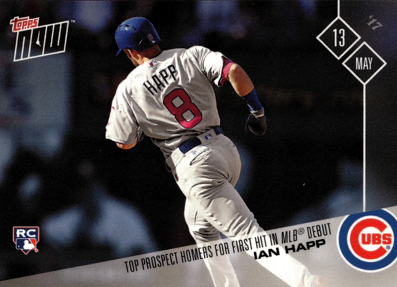 2017 Topps Now #142 Ian Happ RC Rookie Chicago Cubs Homers in MLB Debut