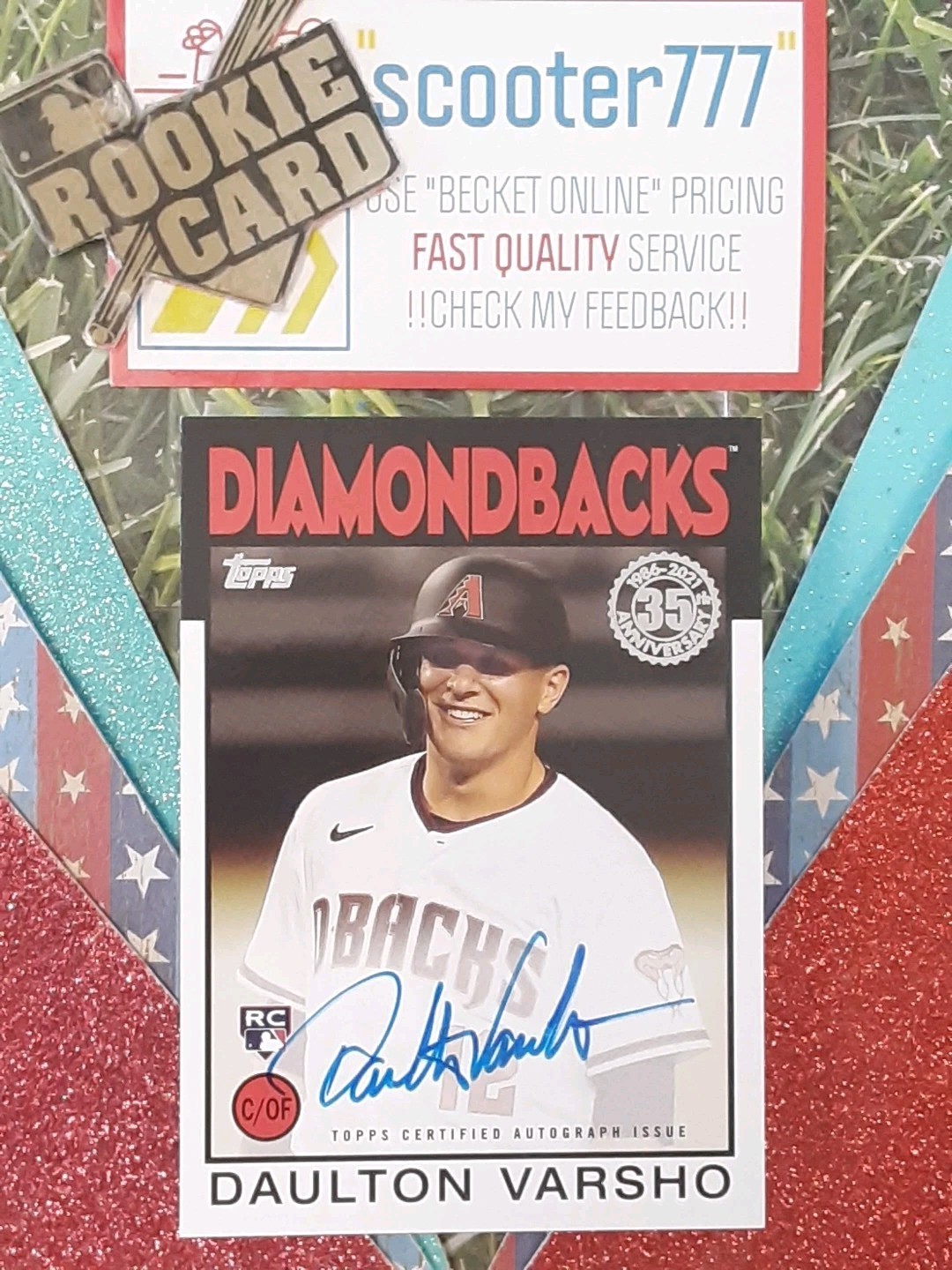 2021 Topps “86 Topps”~⭐DAULTON VARSHO⭐ (RC)《On✒️Card AUTO》D-Backs➡️BLUE JAYS🥊