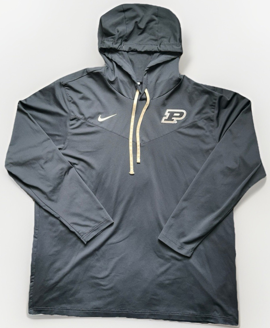 Nike Purdue Boilermakers NCAA On Field Dri-FIT Hoodie • Men’s 2XL