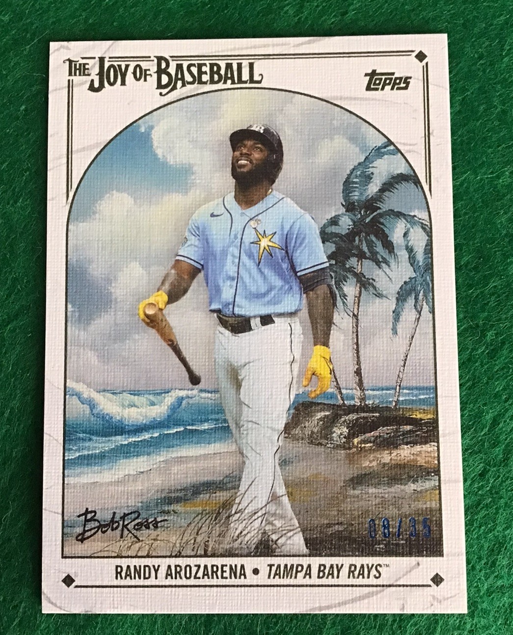 🔥🔥🔥2023 Topps X Bob Ross Randy Arozarena Titanium 8/35 SP