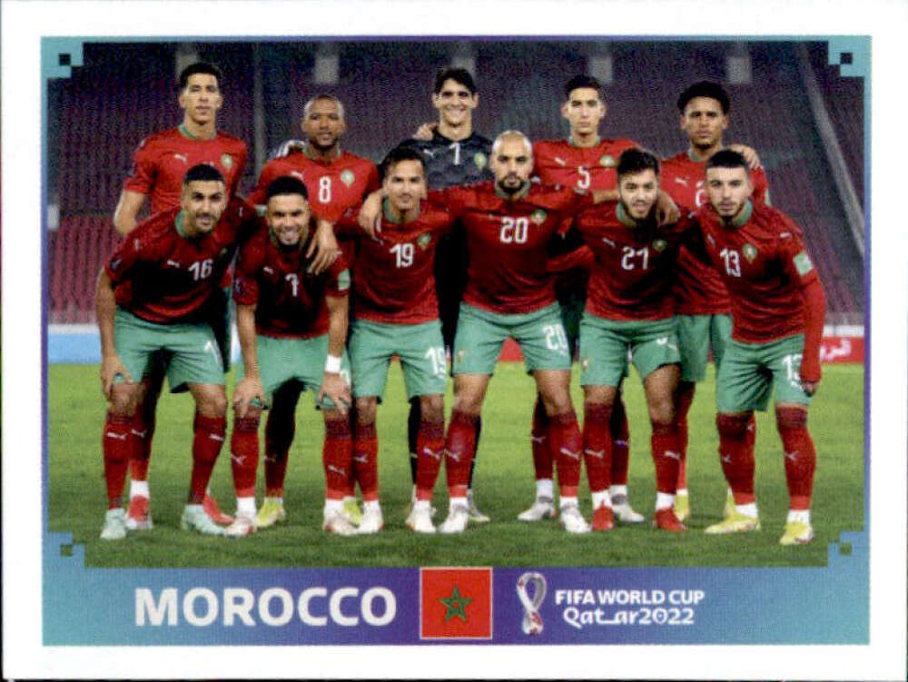 2022 Panini Sticker Road to World Cup Qatar #Mar1 Team Photo Morocco