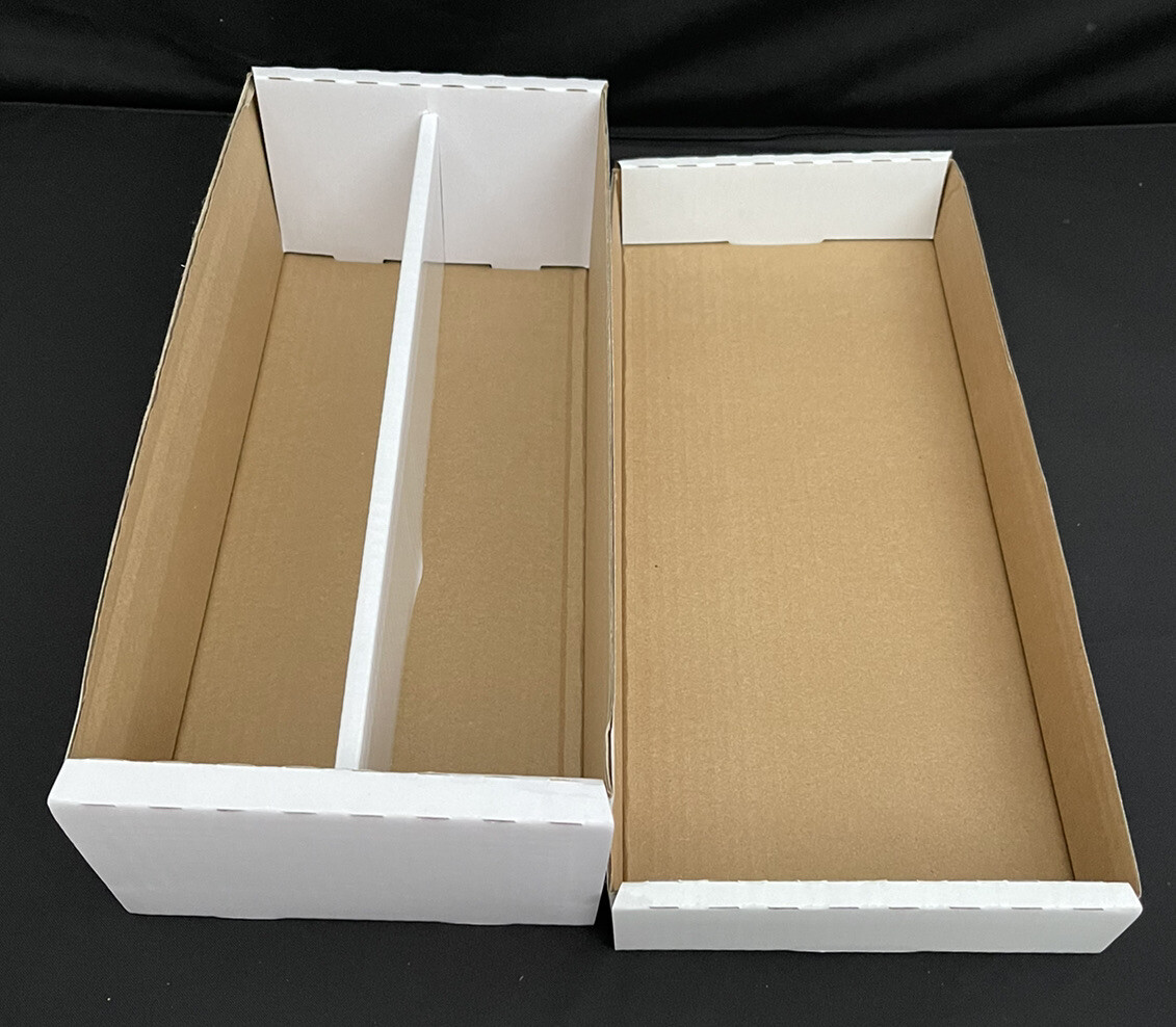 AC Platinum 2 Row Card Storage Shoe Box 1600 CT (White Semi-Gloss) New