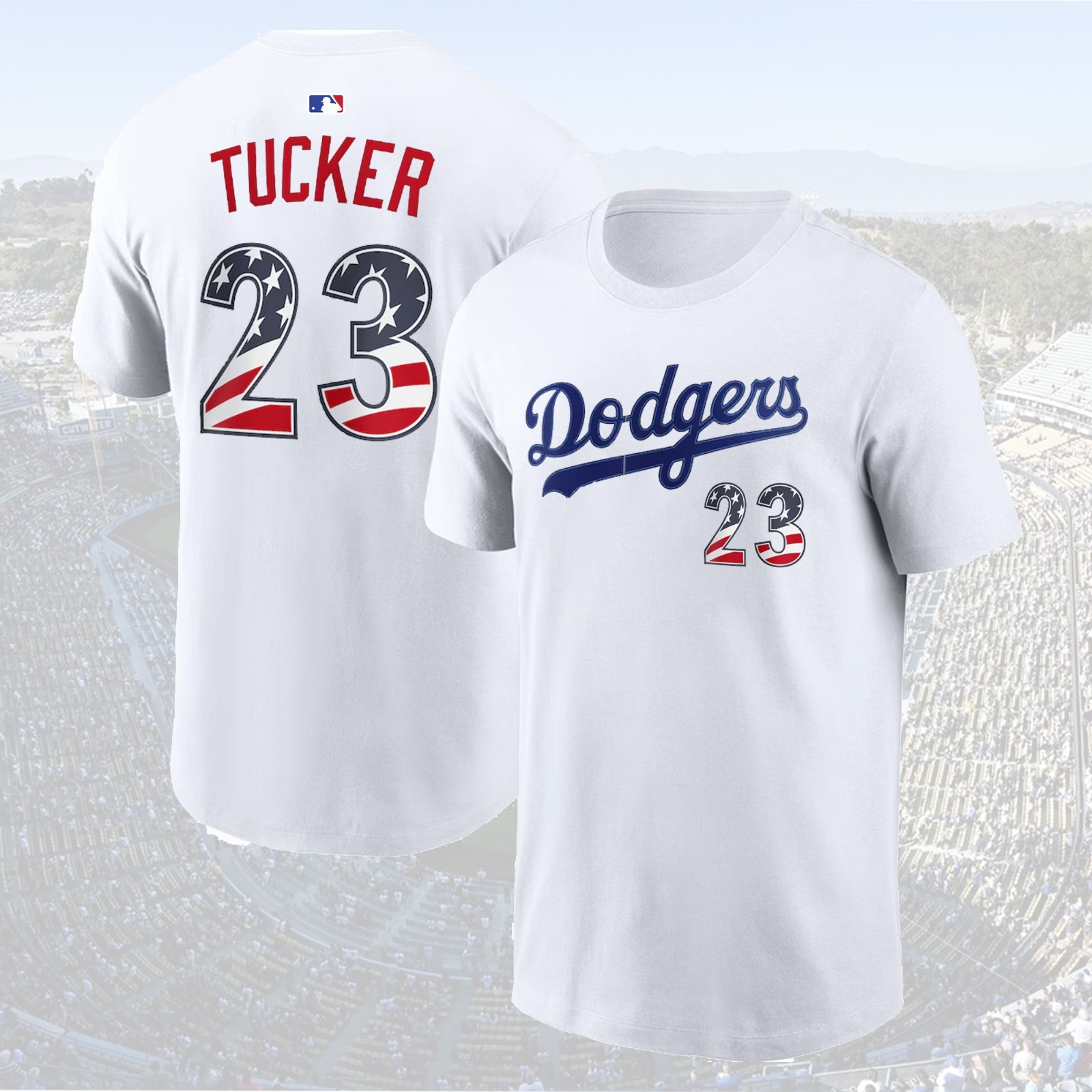 Los Angeles Dodgers USA 250 Fourth of July Name & Numb: Betts, Freeman, Yamamoto