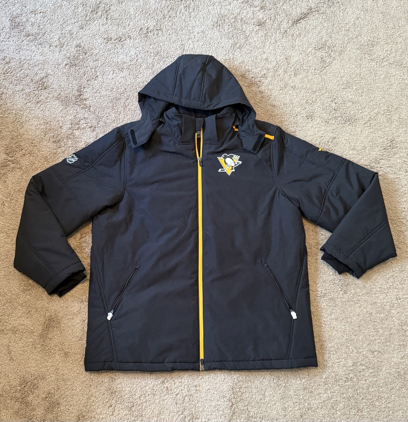 Pittsburgh Penguins Fanatics Authentic Pro Rink Coaches Zip Jacket XXL Heavy