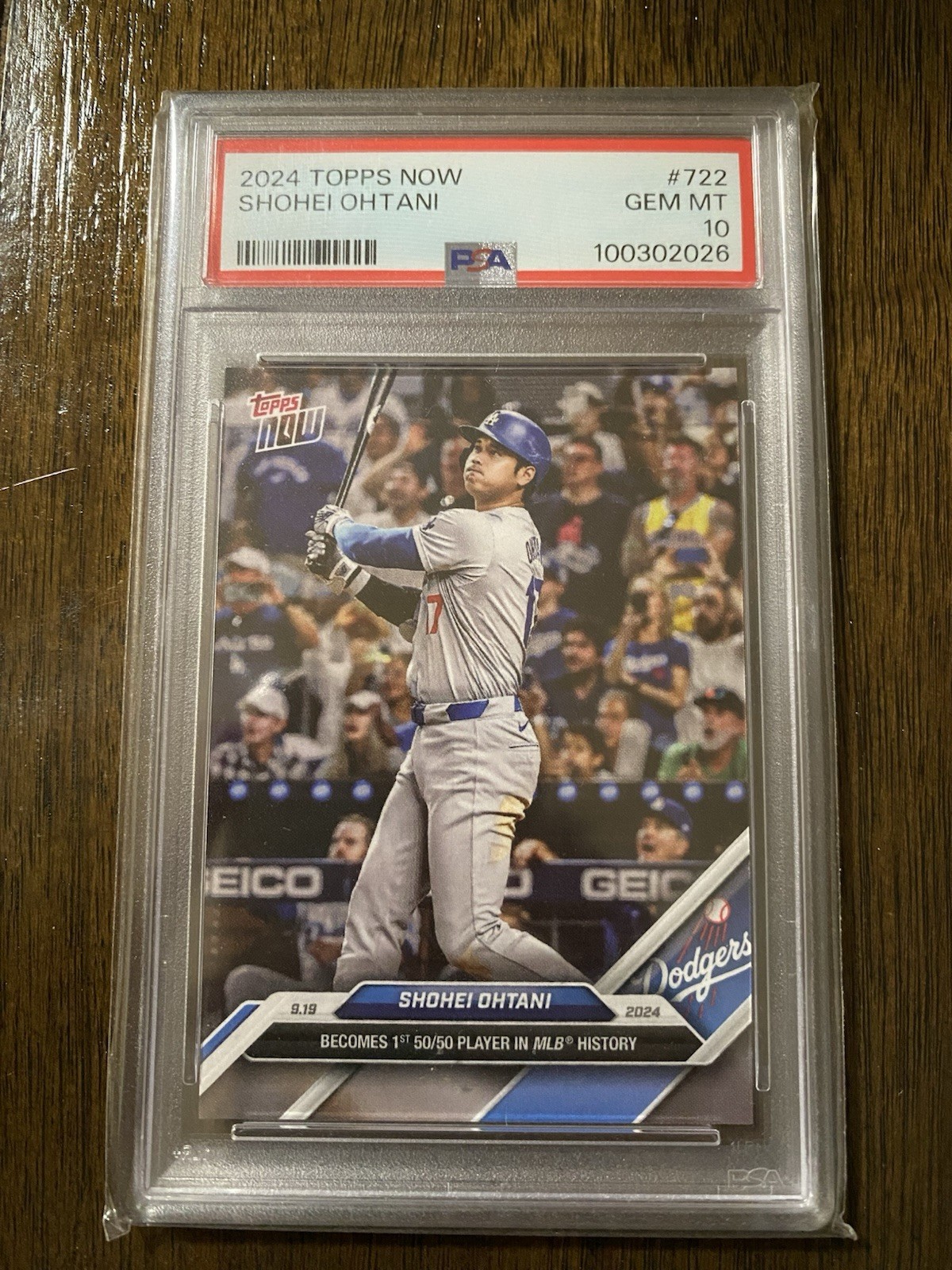 Topps 2024 Topps Now Shohei Ohtani #722 PSA Graded Dodgers /653737