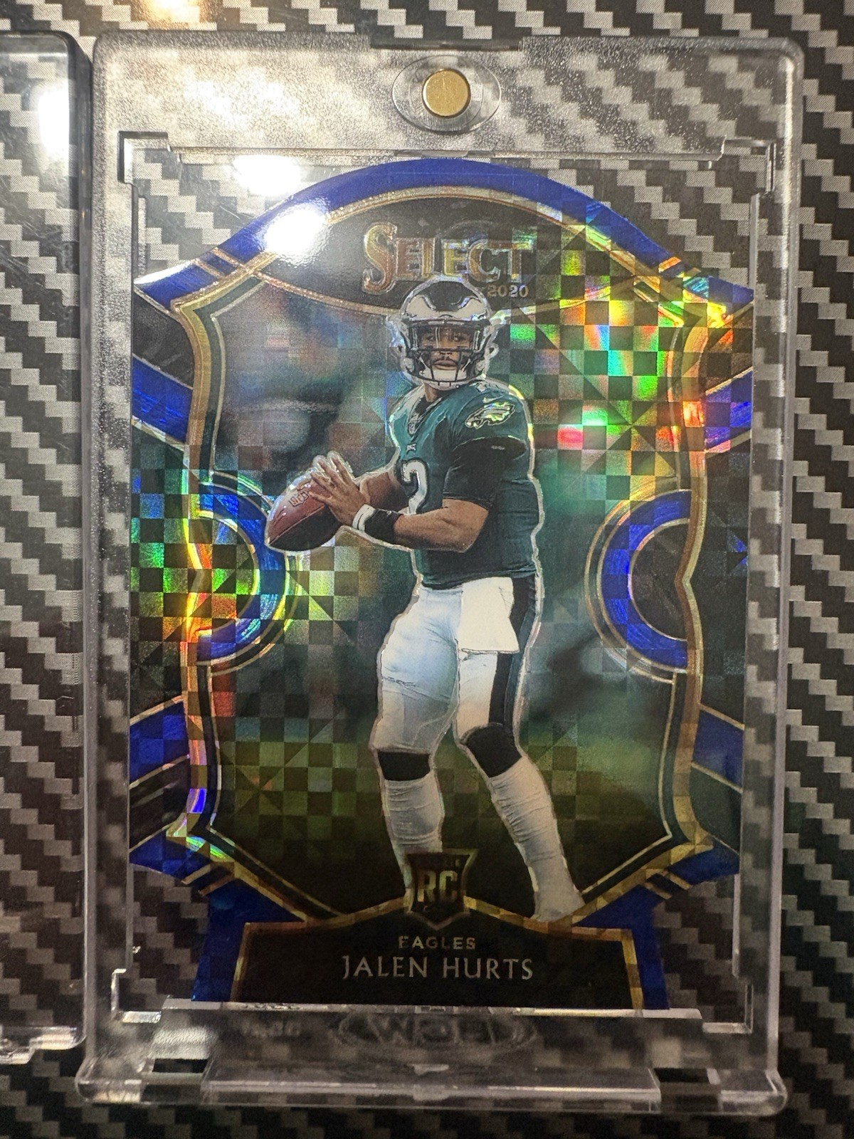 2020 Panini Select – Concourse Jalen Hurts #50 Blue Prizm Die-Cut (RC)