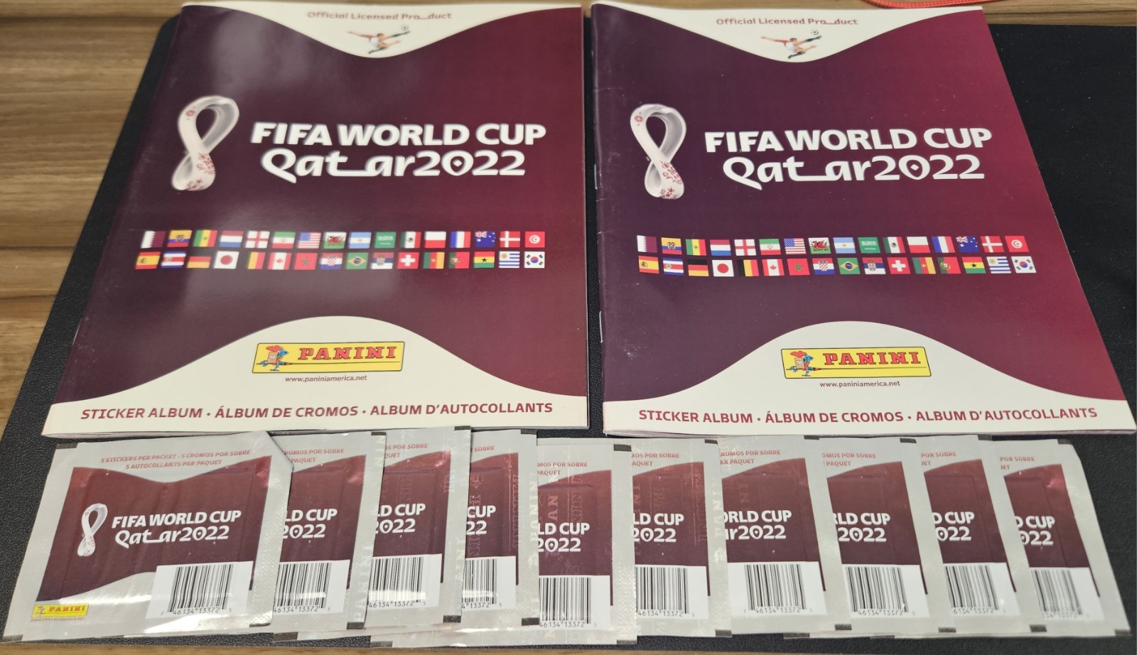 2 FIFA WORLD CUP QATAR 2022 PANINI OFFICIAL STICKER ALBUMS +10 Random Stickers