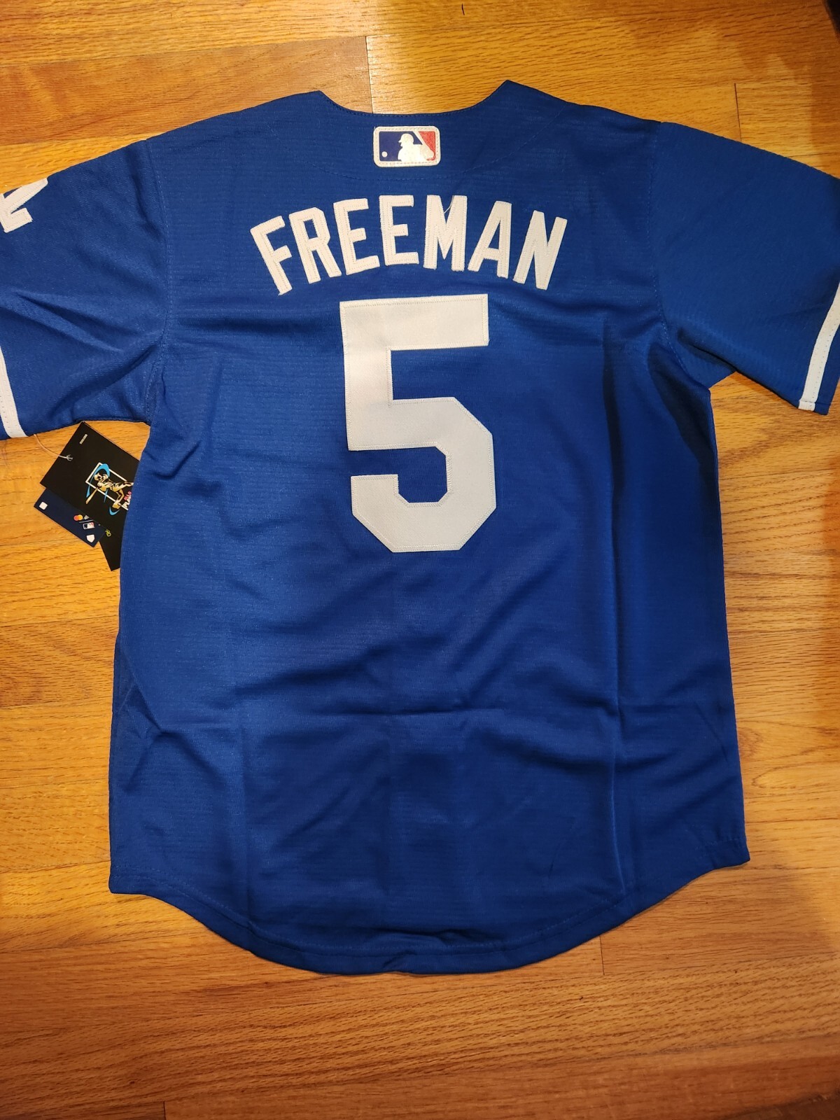 adult nwt customized Dodgers #5 freddie freeman size S-3XL blue edition *new