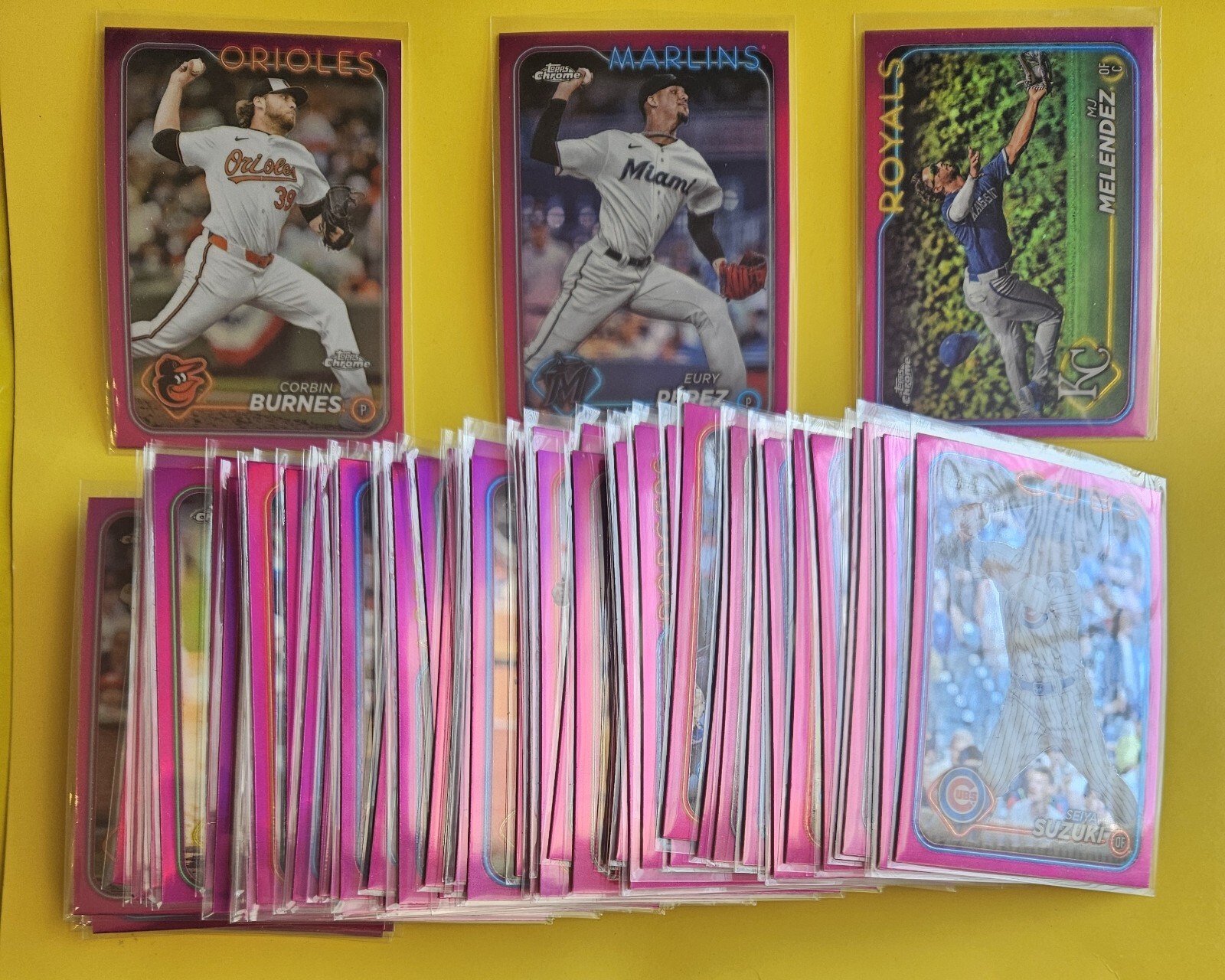2024 Topps Chrome PINK Refractors Baseball Cards – You PICK!!! @@@ (11/02/24)