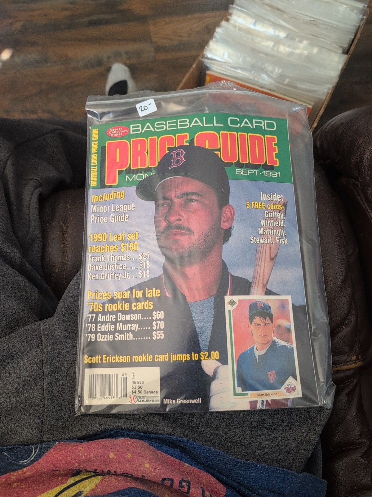 Baseball Card price Guide September 1991 Greenwell Ken Griffey Jr Uncut W/cards