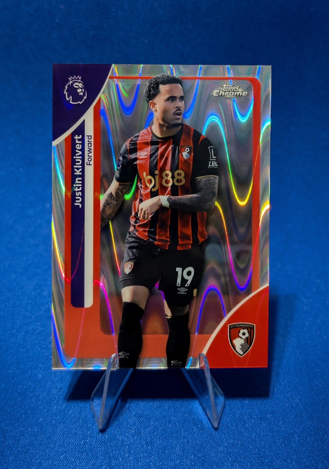 🔥Justin Kluivert RayWave Refractor -2026 Topps Chrome Premier League #1