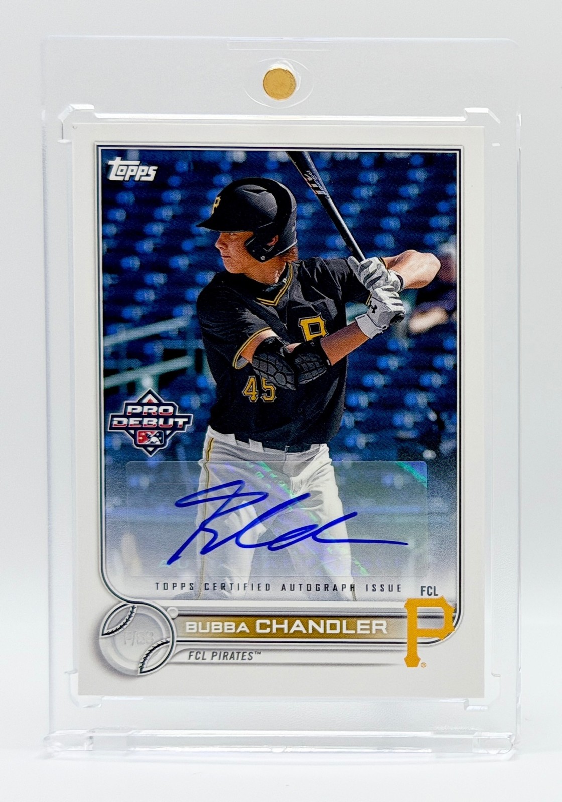 2022 Topps Pro Debut Auto #PD-16 Bubba Chandler RC Auto Pittsburgh Pirates