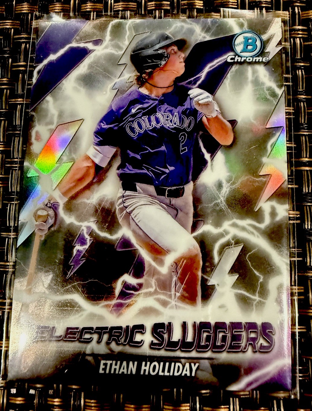 Ethan Holiday – 2026 Bowman Baseball – Electric Sluggers #ES-13- Rockies