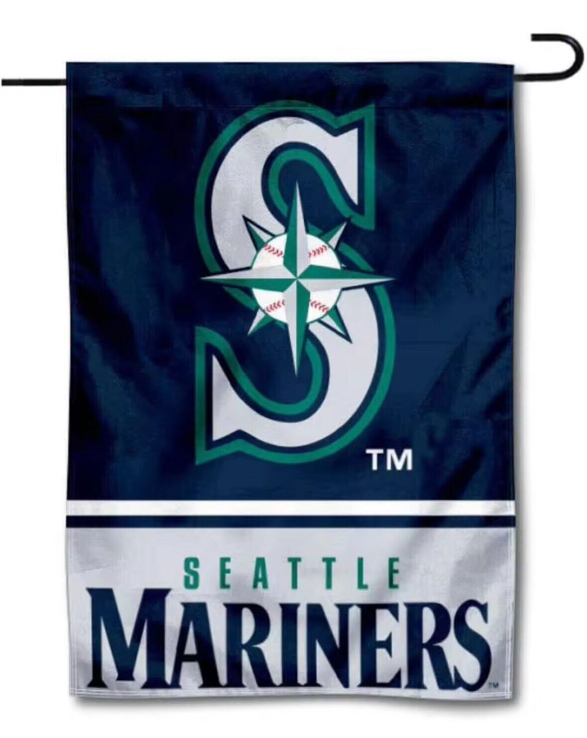 MLB Seattle Mariners Garden Flag Double Sided MLB Mariners Premium Yard Flag