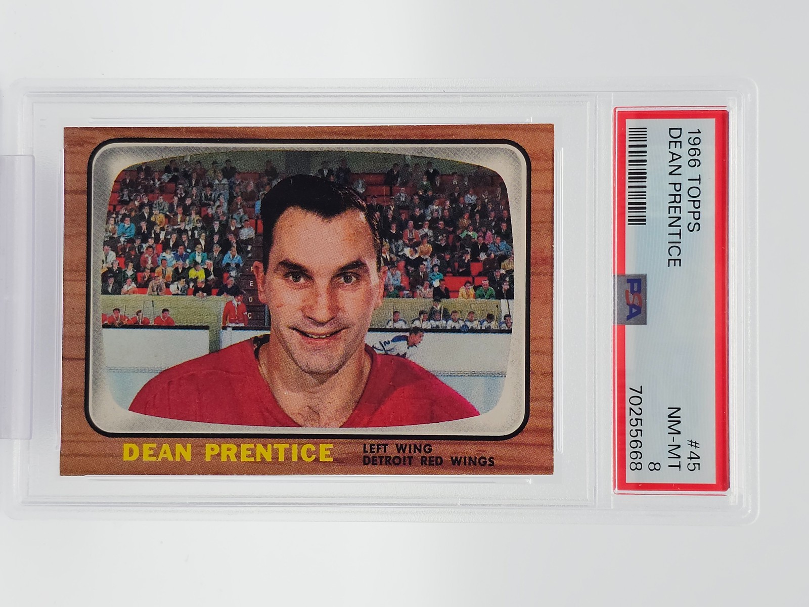 DEAN PRENTICE 1966-67 TOPPS HOCKEY #45 PSA 8 Q7113