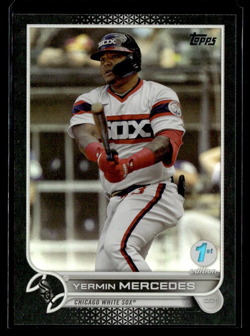 2022 Topps 1st Edition Black Foil Yermin Mercedes /25 White Sox #141