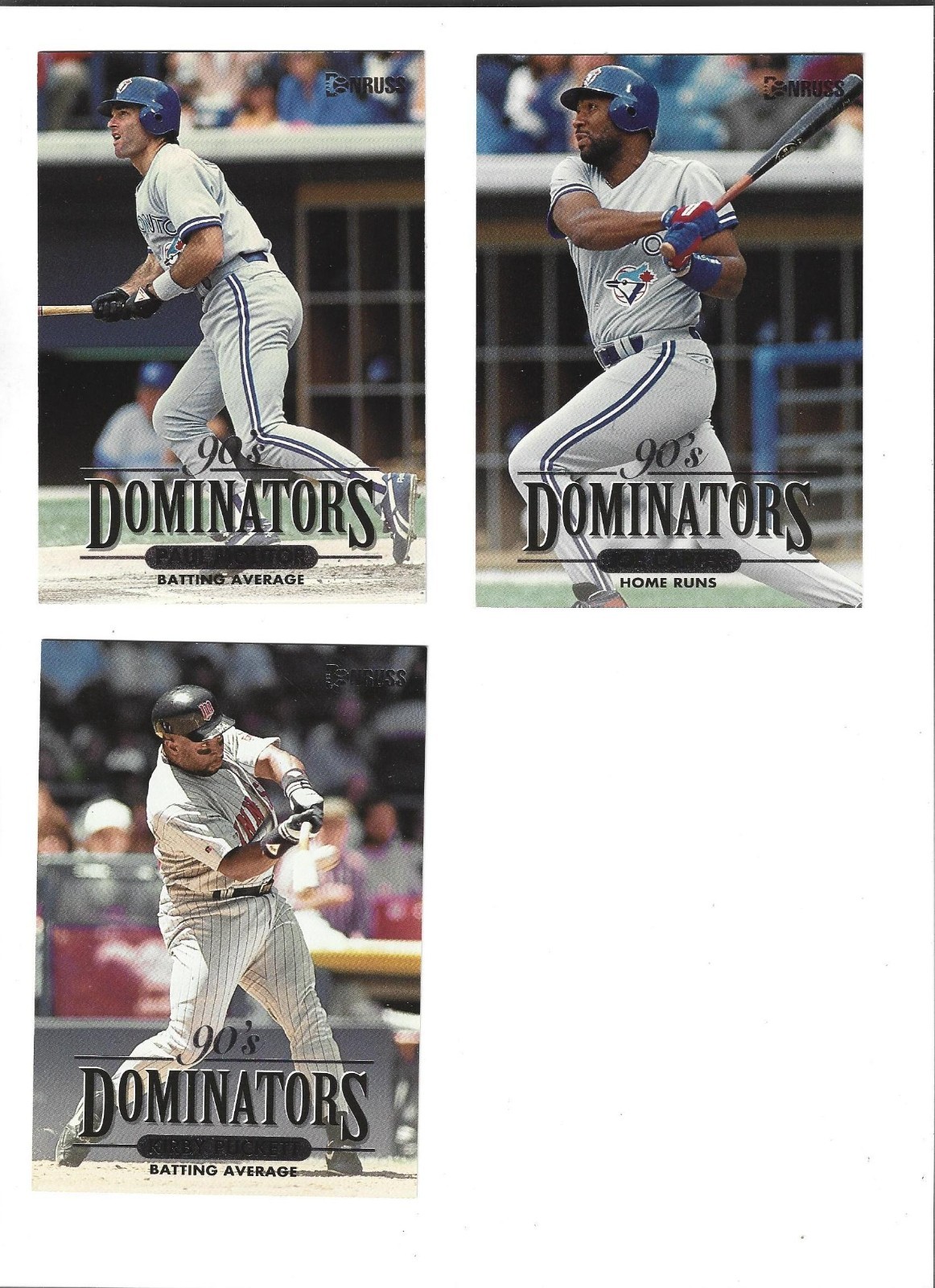 1993 Donruss Dominators / AL MVP Thomas / Bonds – Jumbo 3 1/2 by 5 inches