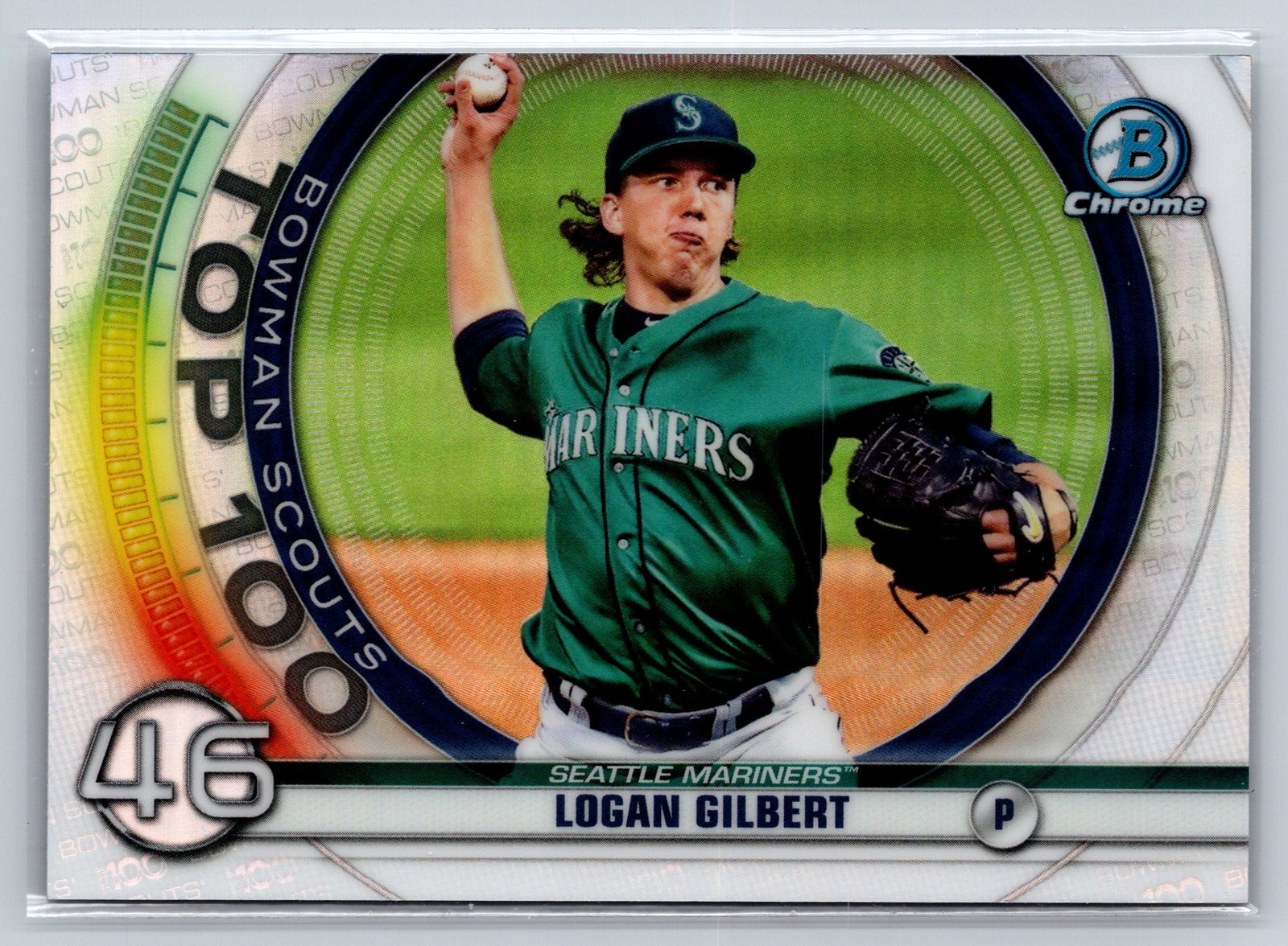 2020 Bowman #BTP-46 Logan Gilbert Chrome Bowman Scouts Top 100