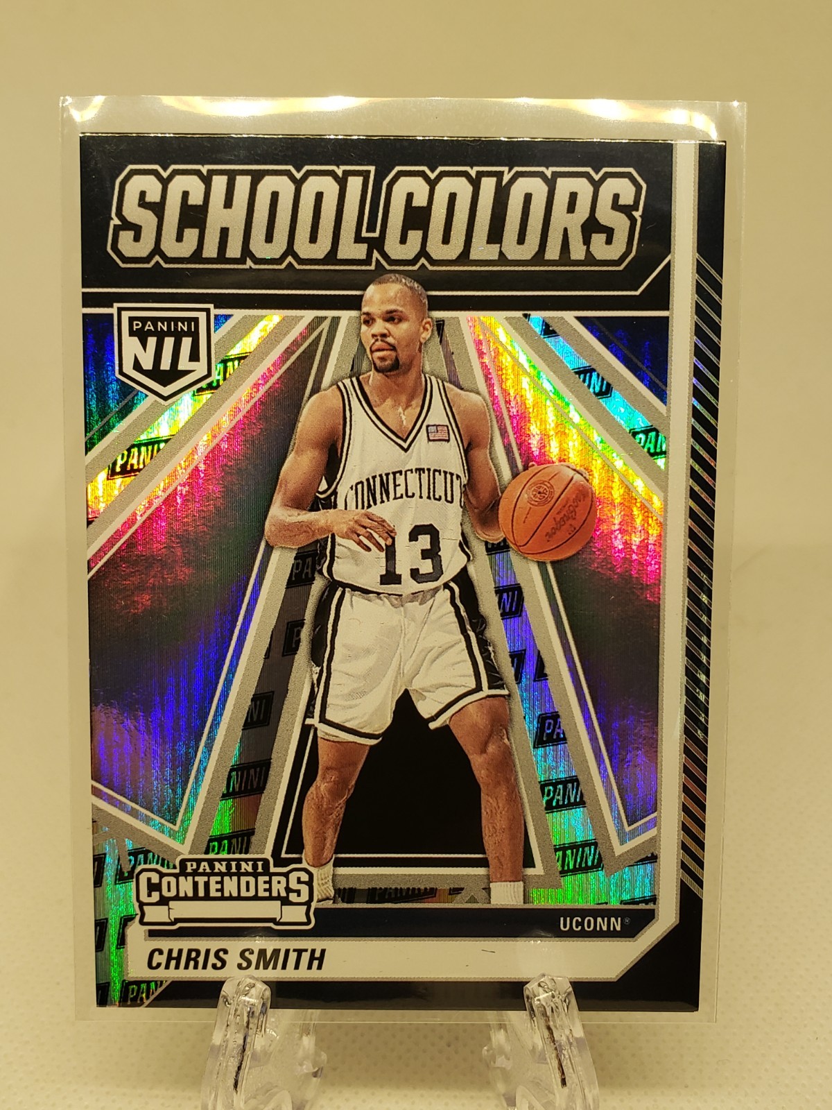 Chris Smith 2024-25 Panini UConn NIL School Colors Panini Logo Foil #7 Insert