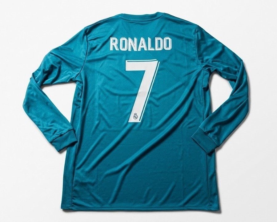 Real Madrid 2017-18 Third Long Sleeve Ronaldo #7 UEFA Champions League Jersey