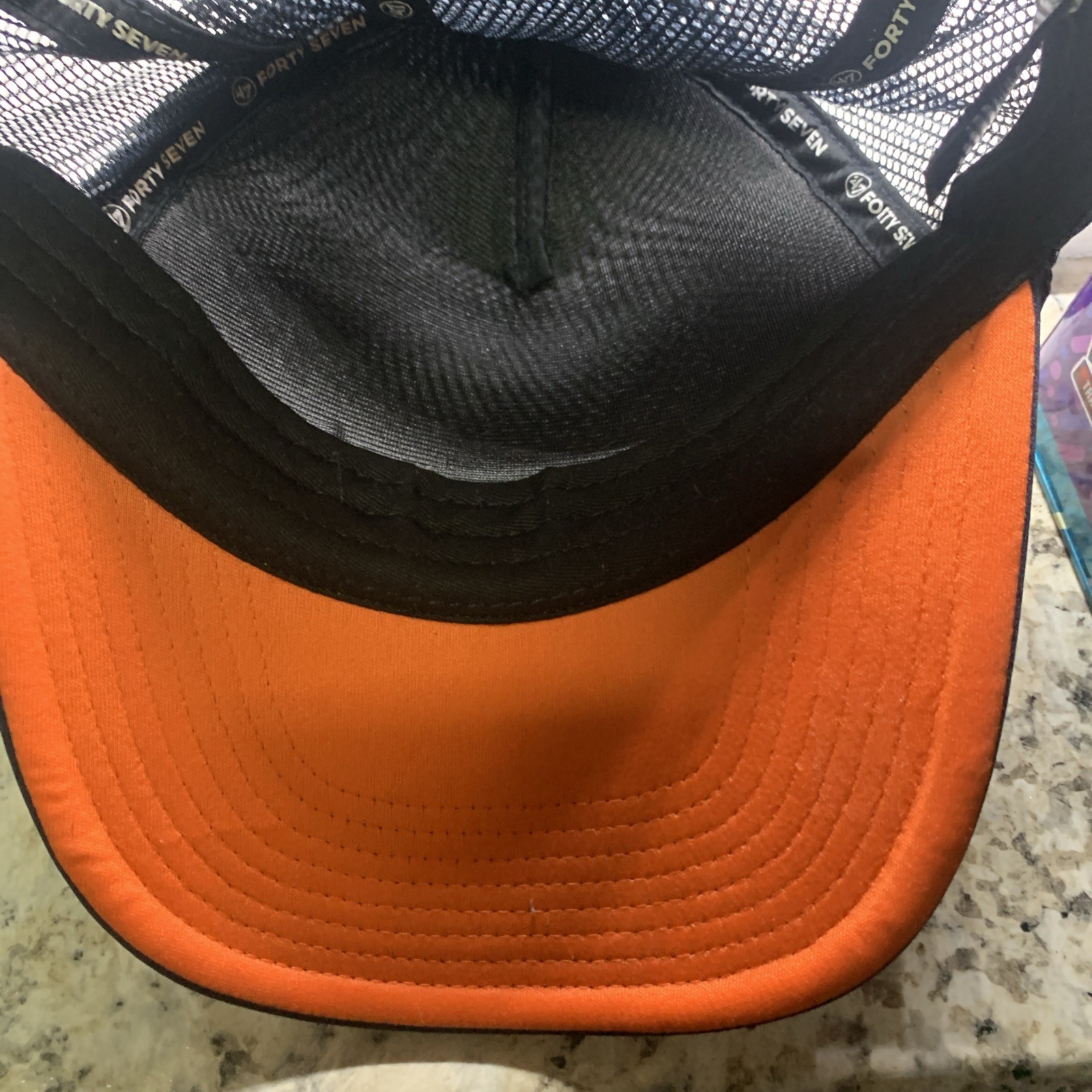 ‘47 Brand NCAA Auburn Tigers Script Navy Blue Mens Fancy Rope Hat Cap Snapback