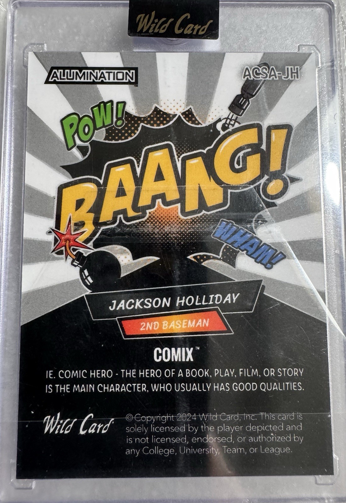 Jackson Holliday-2B-Orioles•2024 WC Alumination Comix•True 1 of 1-Silver Age