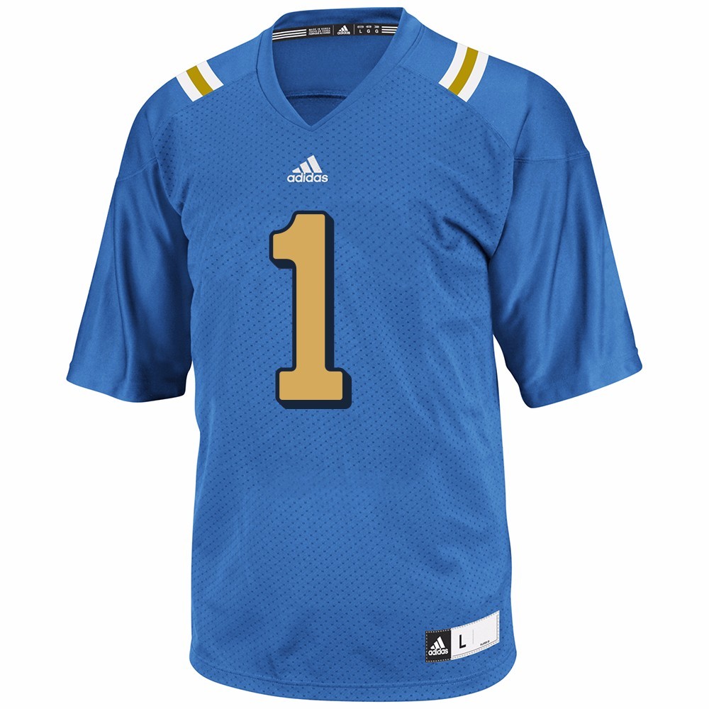 UCLA Bruins NCAA Men’s #1 Official Home Blue Football Replica Jersey