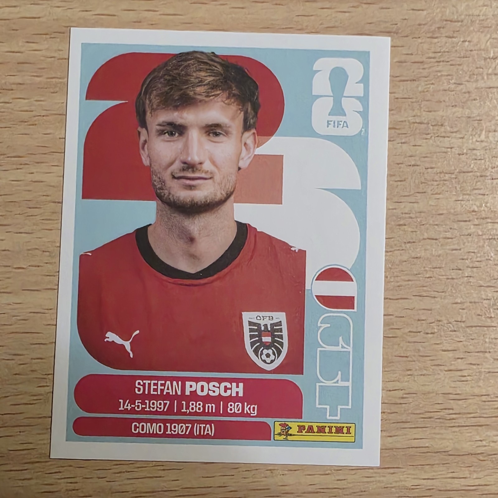 2026 Panini FIFA World Cup Sticker Steffan Posch #AUT 7 Austria