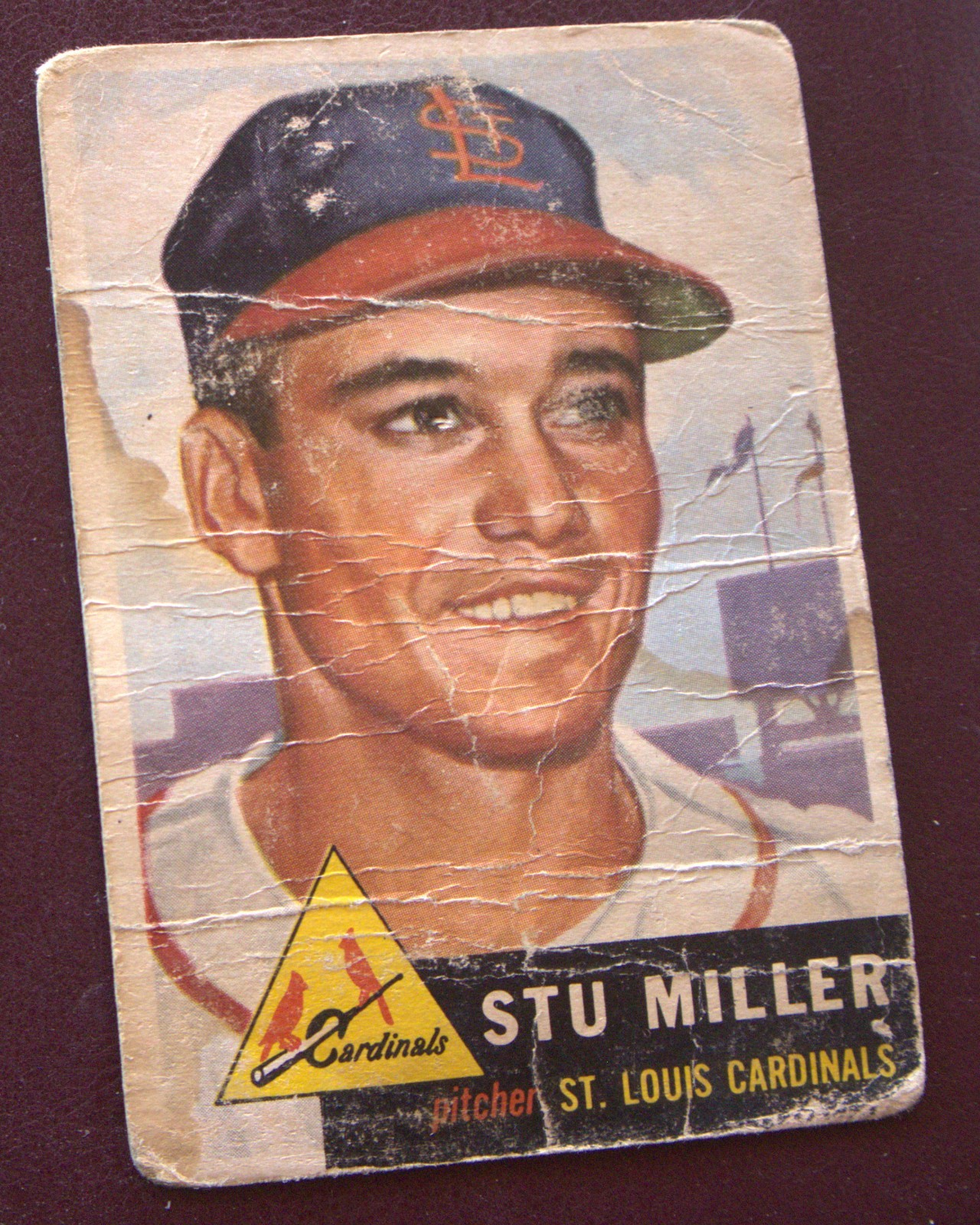 1953 Topps Stu Miller (St Louis Cardinals) #183 Low Grade