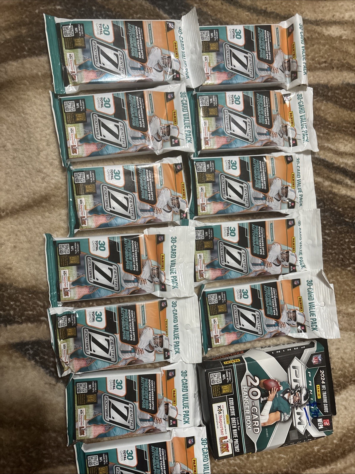 Panini NFL FOOTBALL Lot Of 12 Packages And One Box,includes Shipping /Price Drop