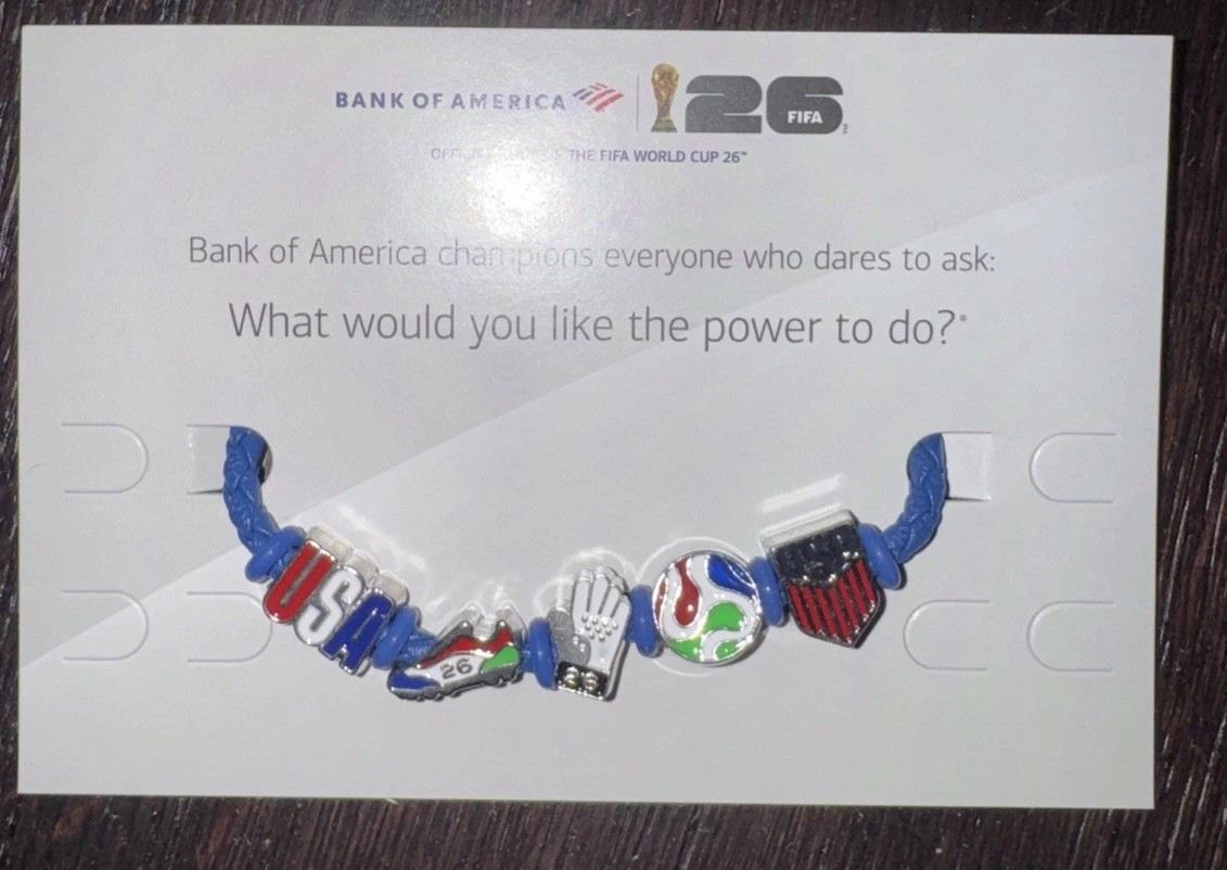 USA FIFA BofA 2026 World Cup Fan Fest USA 🇺🇸 Charm Bracelet – Multicolor⚽️