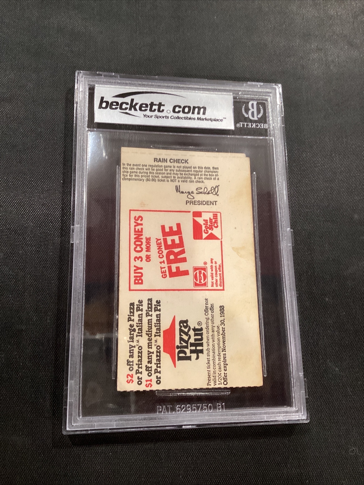 1988 Cincinnati Reds Pete Rose Pushes Umpire Suspended 30 Days Ticket 5 EX Stub