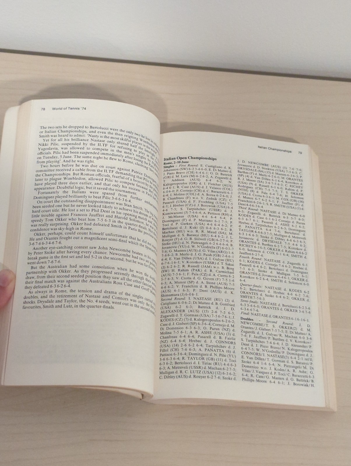 Vtg World Of Tennis ’74: The Total Tennis Book