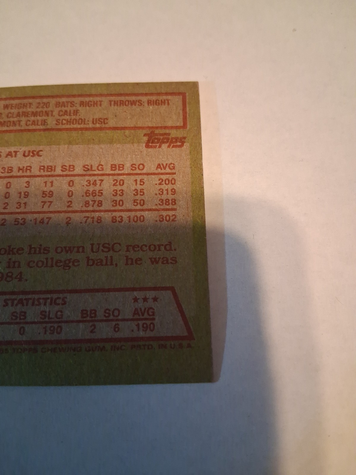 1985 Topps Mark McGwire *XRC*