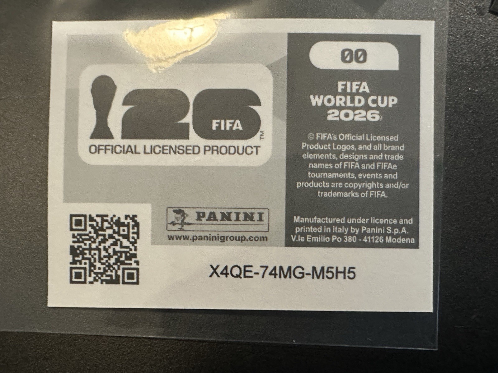 2026 FIFA World Cup 26 Album Panini Sticker 00 Holo Foil SP