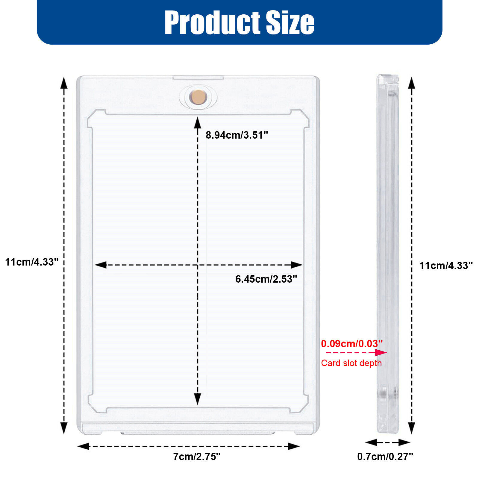 30 Pack Magnetic Trading Sports Card Holders 35pt One-Touch Hard UV Protection