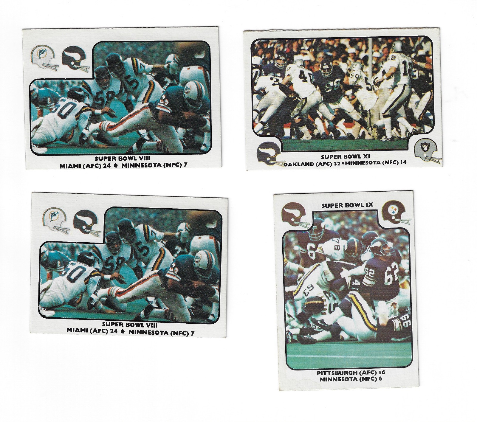 1977 Fleer NFL Team Action Football (1-67) Pick Your Cards, EXCELLENT