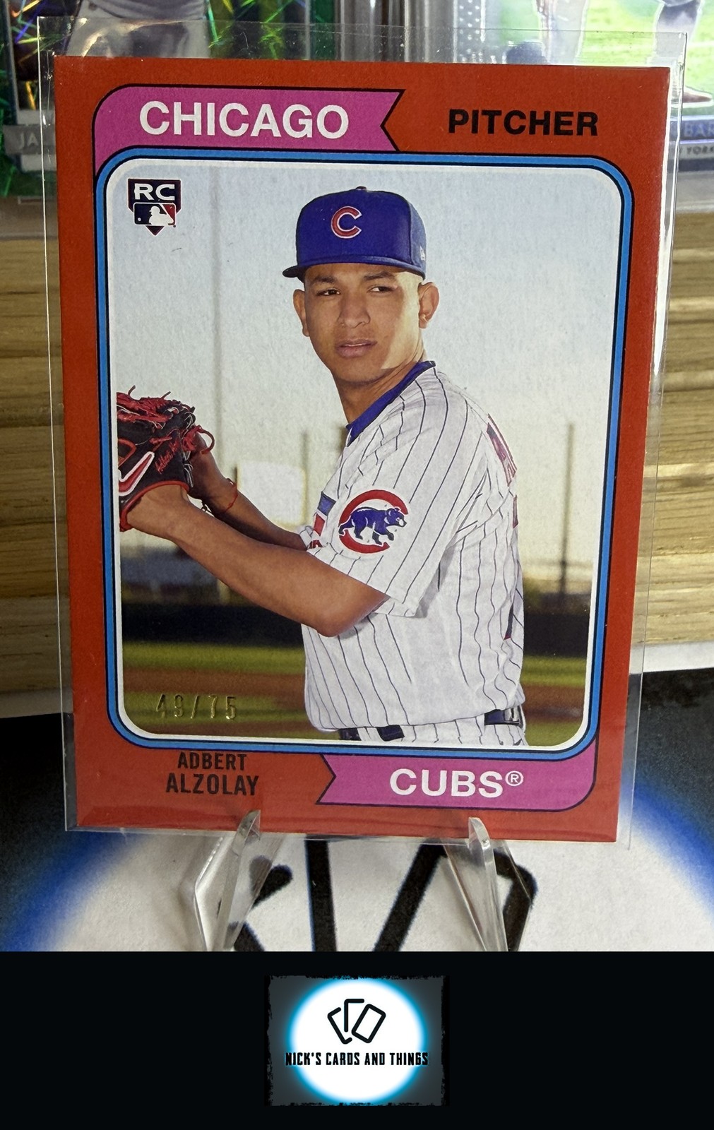 2020 Topps Archives #171 Adbert Alzolay Red #/75