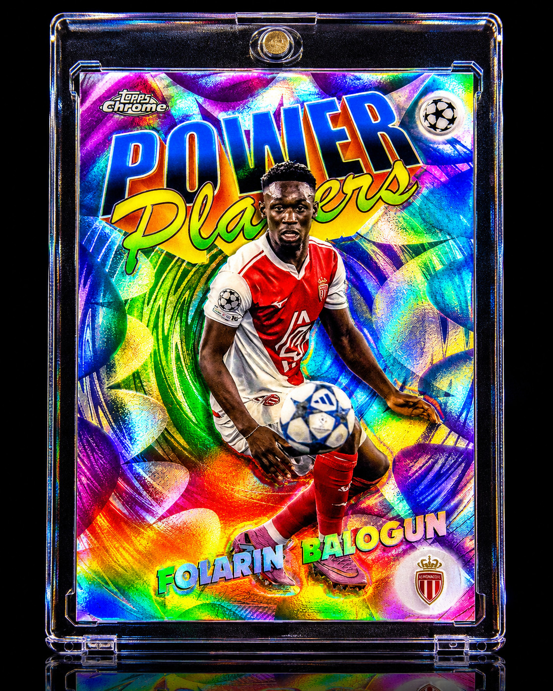 FOLARIN BALOGUN COLOR WHEEL REFRACTOR RARE SP Insert Topps Chrome Team USA GOAT