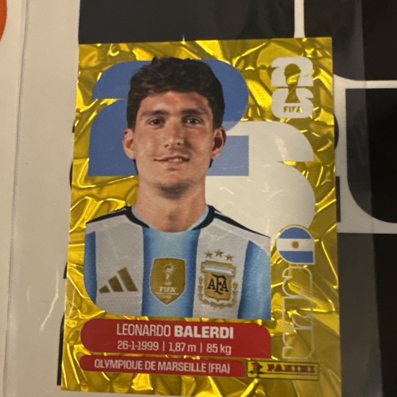Panini FIFA WC 2026 Stickers-Exclusive Gold Crumple-ARG Argentina- Pick Yours