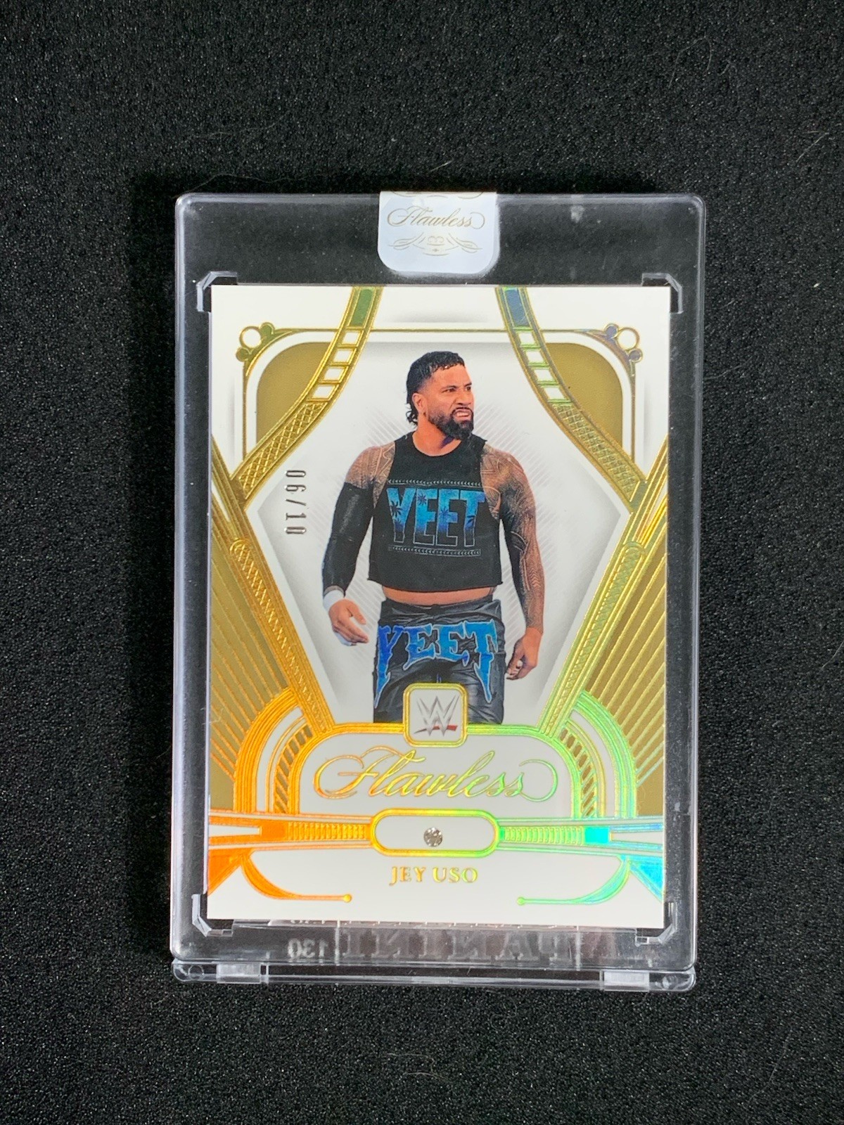 2024 Panini Flawless #/10 Gem Diamond Wrestling JEY USO Gold Prizm 1st Edition