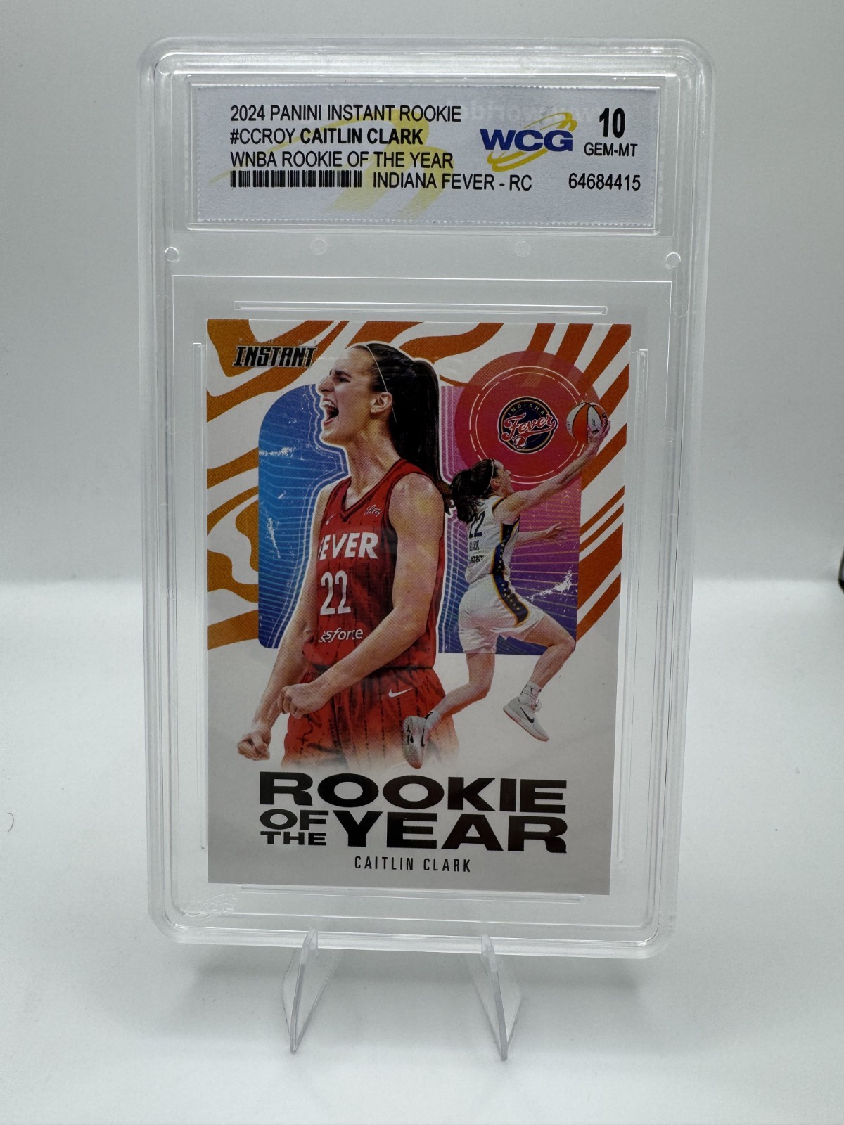 Caitlin Clark- 2024 Panini Instant WNBA CCROY #A RC – WCG 10-Rookie of the Year