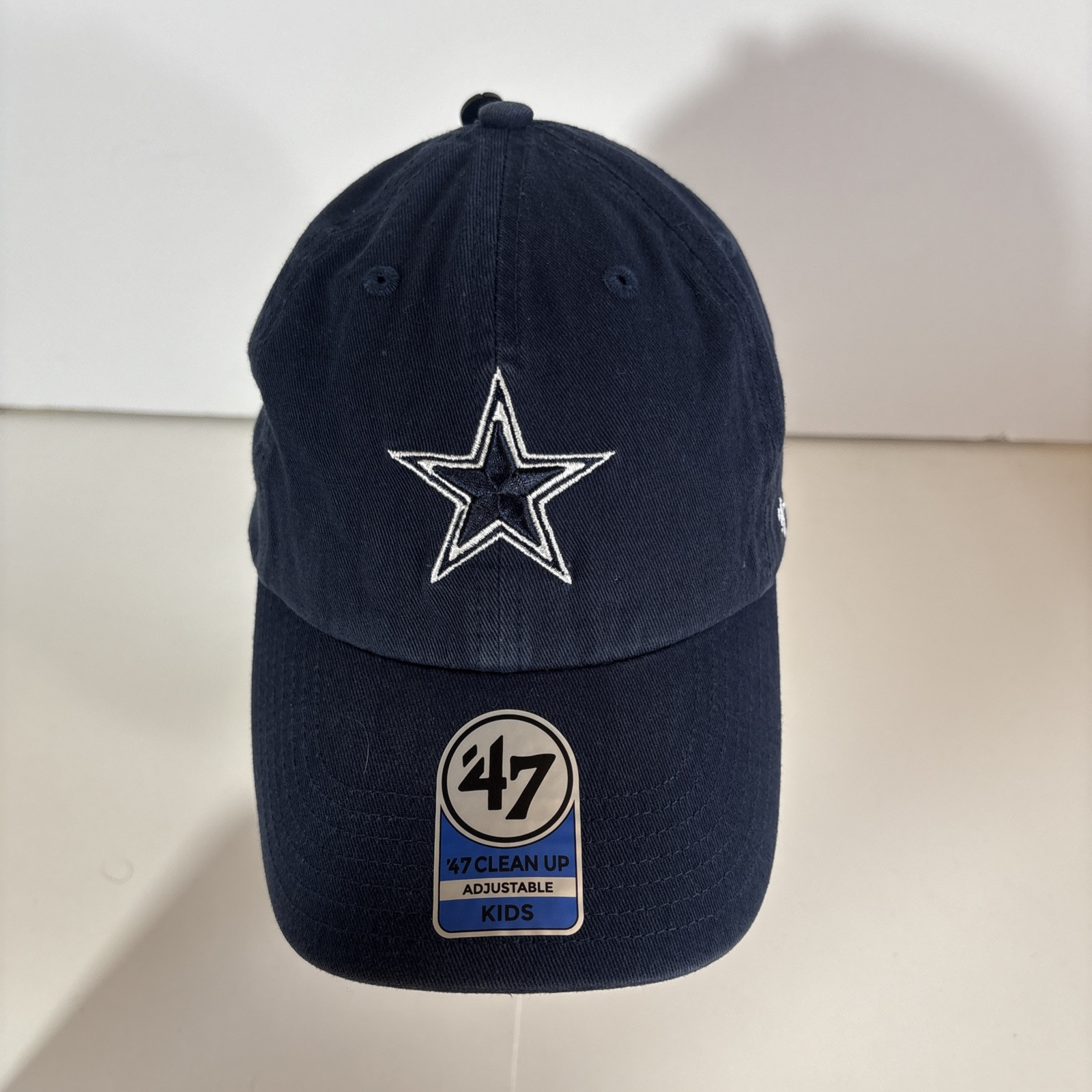 ‘47 Clean Up Dallas Cowboys Navy Blue NFL Strap Back Hat NEW Kids