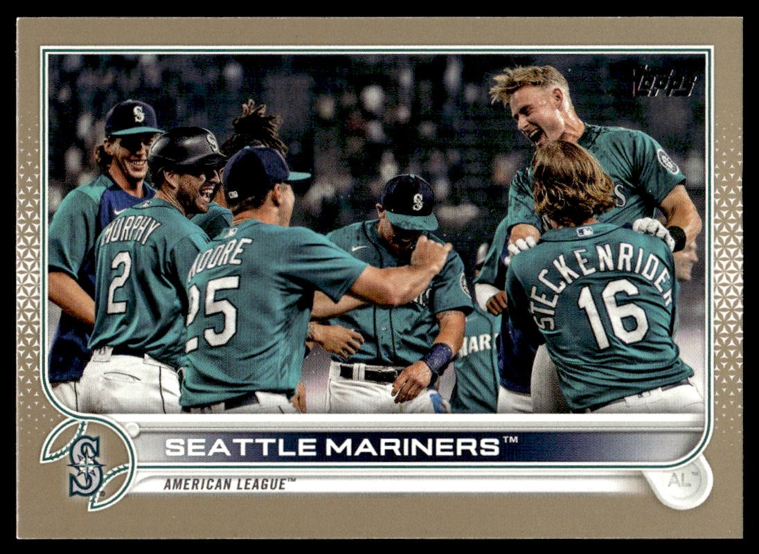 2022 Topps Seattle Mariners Team Card #489 Gold Parallel #’d 1710/2022