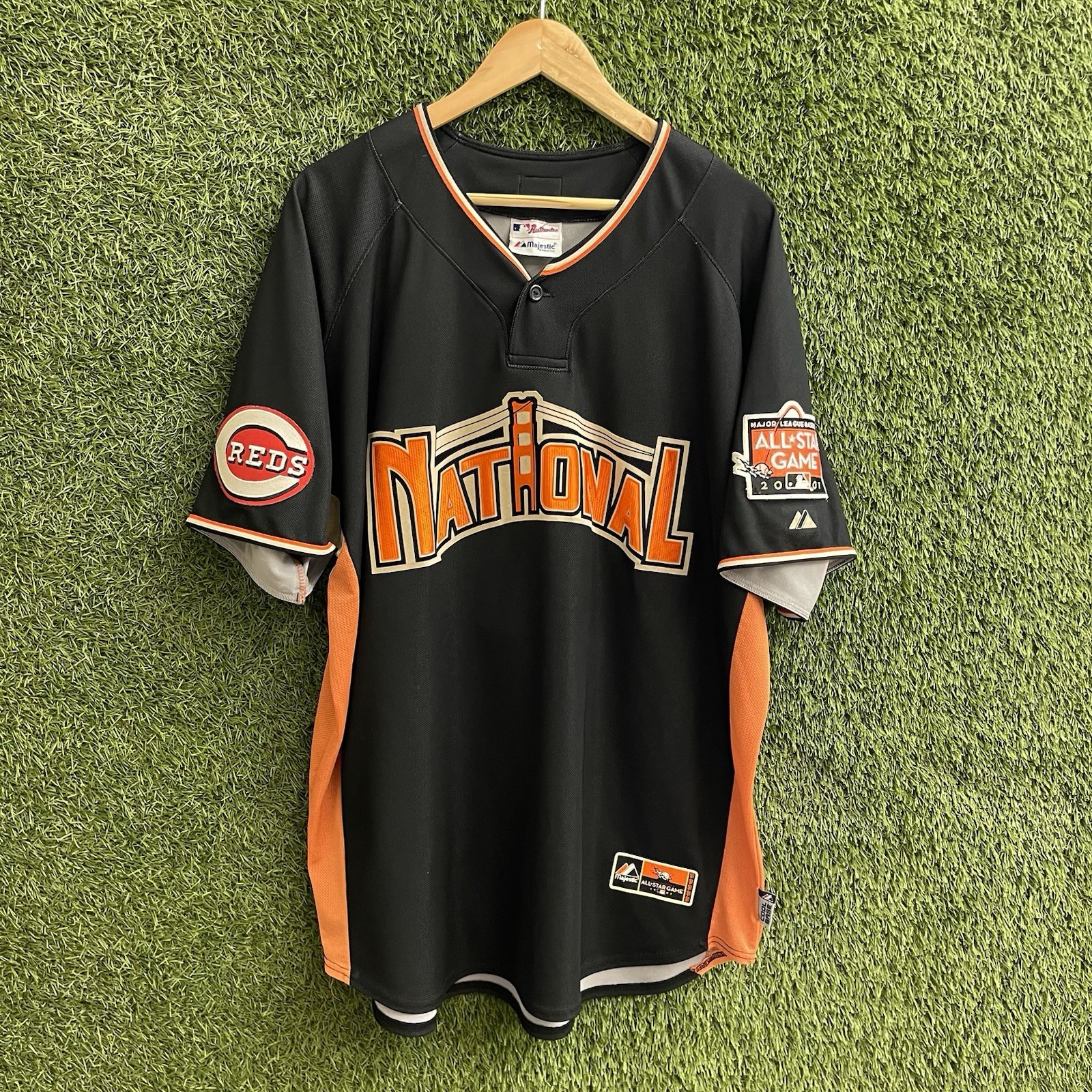 2007 MLB All Star Game Jersey Ken Griffey Jr #3 Reds Majestic Authentic Mens XL
